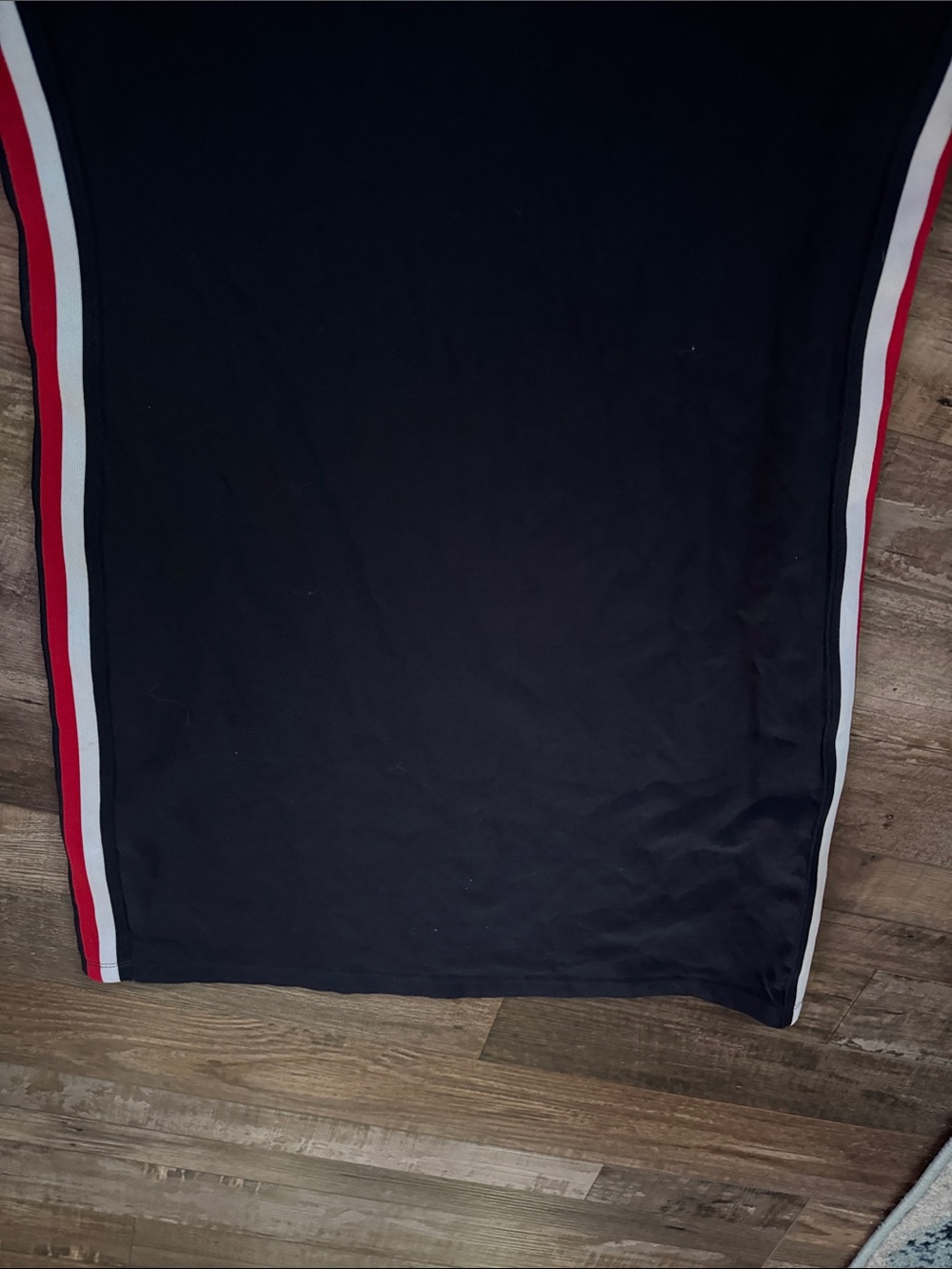 Tommy Hilfiger Navy Mini Dress with Red & White Side Stripes - Picture 5 of 6